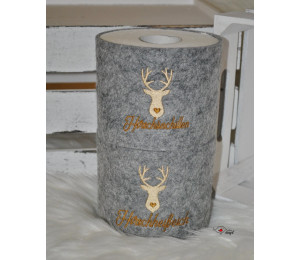 Stickserie - Hirsch Sprüche Klorollenverstecker